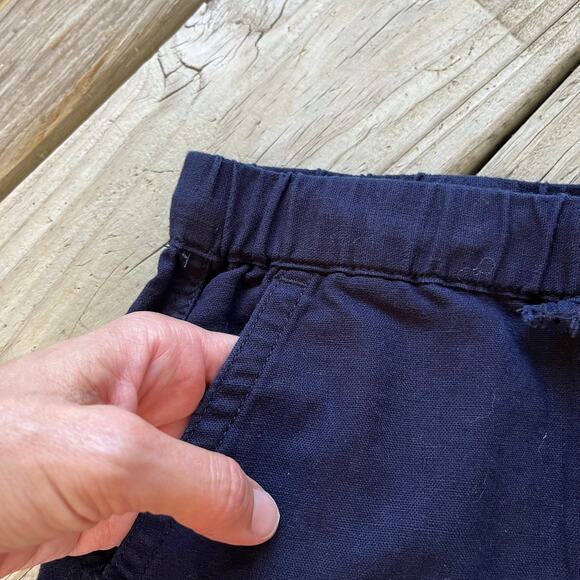 J.Crew Women's Linen Cotton Blend Navy Shorts Size S - Picture 3 of 6